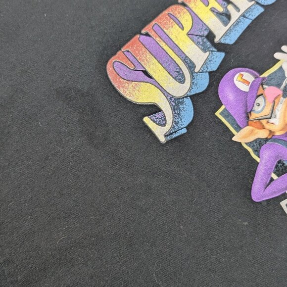 Super Mario Bros Nintendo Black T-Shirt 2XL Graphic Tee Waluigi Wario Luigi - Picture 5 of 7